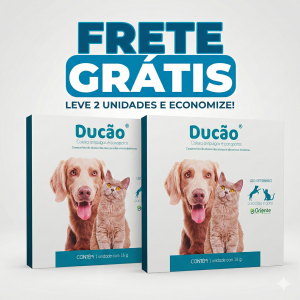 Leve 2 e Ganhe Frete: Coleira Ducão Antipulgas e Carrapato